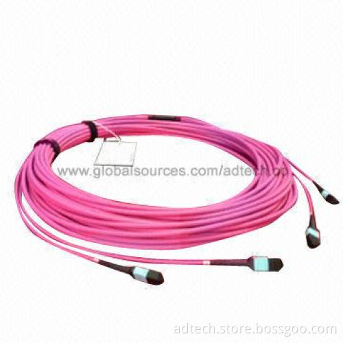 Fiber-optic Patch Cord, MTP/MPO Connector, 24 Fibers OM4